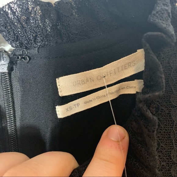 Urban Outfitters Gabby Black Lace Babydoll High Neck Midi Dress Size XS - Picture 4 of 10